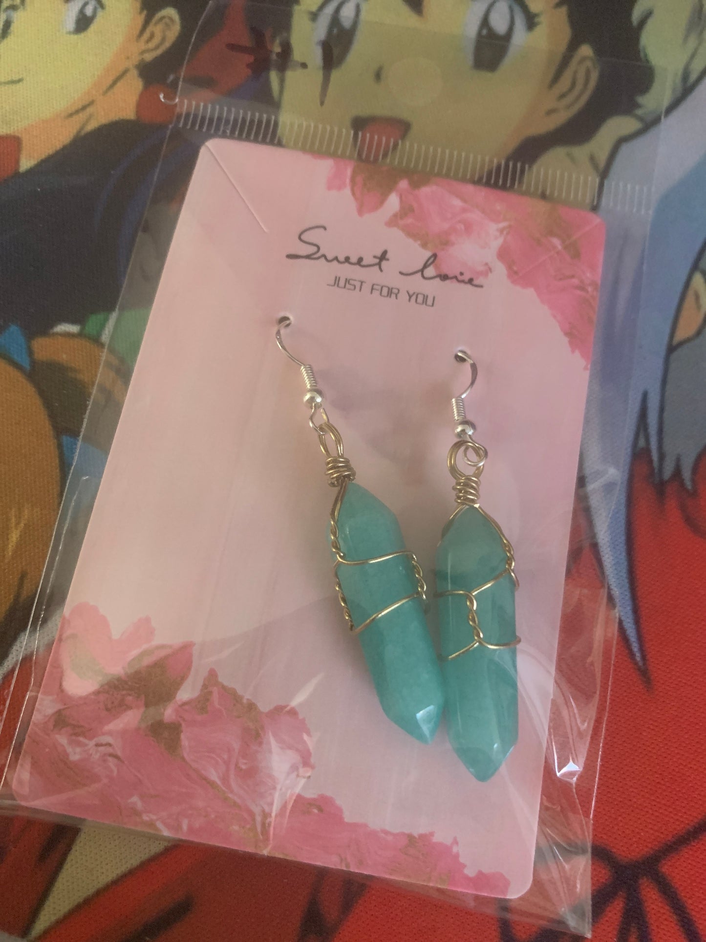 Stone Wrapped Earrings