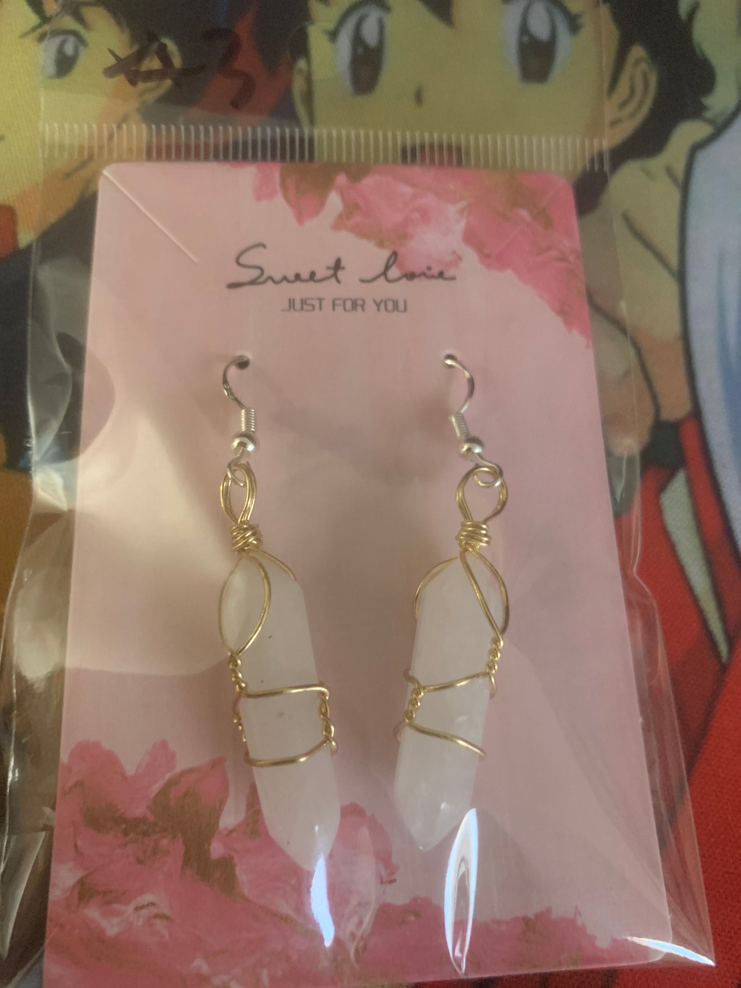 Stone Wrapped Earrings