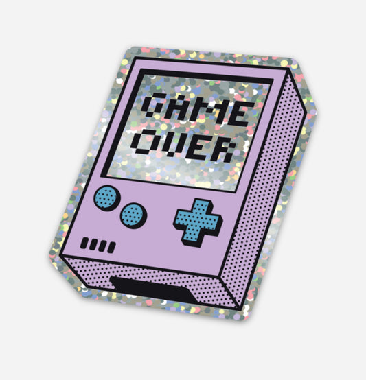 Game Over Holographic Sticker