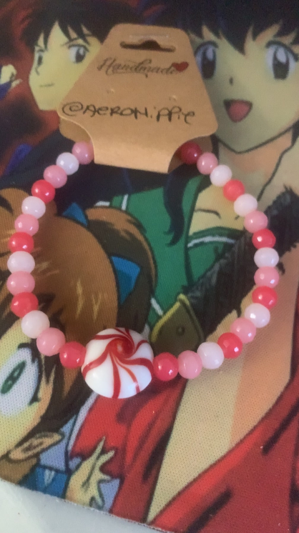 Christmas Candy Pink Bracelet